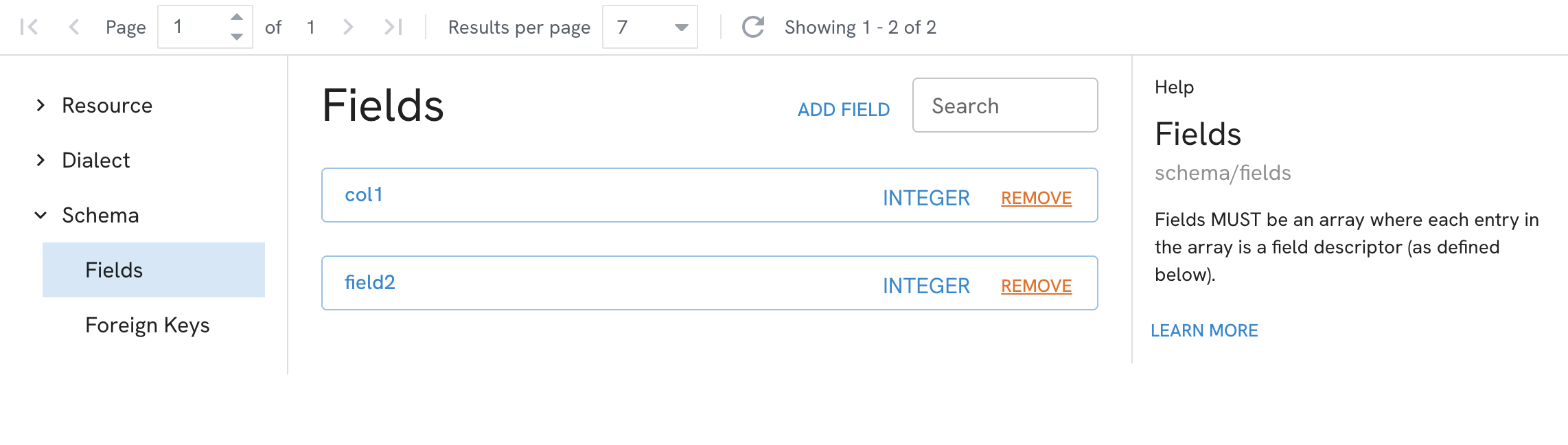 Changing column names