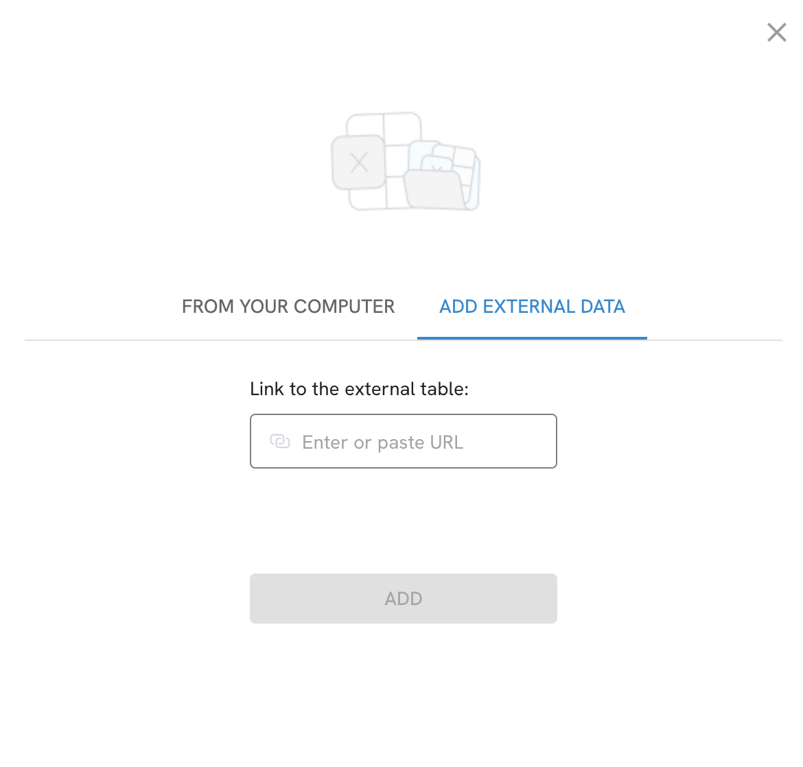 Upload online tables